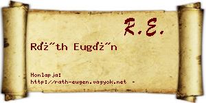 Ráth Eugén névjegykártya